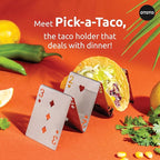 OTOTO Pick-a-Taco Taco Holders Set of 2 - Cool Kitchen Gadgets, Cute Kitchen Accessories, Taco Tray, Taco Shell Holder, Taco Stand, Cards White Elephant Gifts, Kitchen Gifts, Funny Gifts