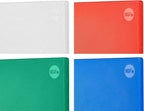 CURTA 4-Pack Cutting Boards for Kitchen, 24" x 18" x 0.5" 4-Piece (White, Red, Green, Blue) Color Coded Plastic Chopping Board with Anti Slip Surface Dishwasher Safe