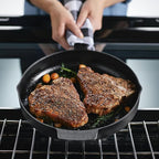 KitchenAid 48395 Seasoned Cast Iron Frying Pan/Skillet, 12 Inch - Black