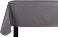 Yourtablecloth Heavy Duty Vinyl Rectangle or Square Tablecloth – 6 Gauge Heavy Duty Tablecloth – Flannel Backed – Wipeable Tablecloth with Vivid Colors & Many Sizes 52 x 108 Gray