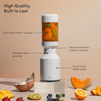 The Beast Mini Blender Plus | Mini Countertop Kitchen Blender | Blend Smoothies and Shakes, Dressings, Sauces, Dips | Extra Vessels, Straw Cap and Straws Included | 600W (Cloud White)