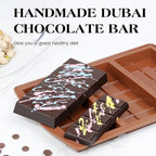 1 Pc Dubai Chocolate Bar Mold Deep Silicone 0.85 Inch Large Stuffed Chocolate Molds Nonstick Break Apart Square Shape Thick Candy Bar Molds