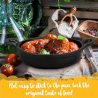 10 Pack Mini Cast Iron Skillets 5 x 5 x 1.3 Inch Cast Iron Pan Small Ramekin Set Black Casserole Dish Cookware Oven Safe Mini Skillets for Kitchen Indoor Outdoor Picnic