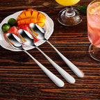 KEAWELL Premium 8-Piece Louise Long Handle Spoons, 18/10 Stainless Steel, Brilliant Mirror Finish, Ideal for Coffee, Cocktails, and Beverages, Dishwasher Safe (7.5 inch, 8)