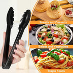 40 Pcs Plastic Serving Tongs Bulk 9 Inch, Reusable Disposable Serving Utensils, Plastic Heavy Duty Salad Tongs for Servings Food Party Buffets Catering BBQ Events Kitchen Weddings Banquets