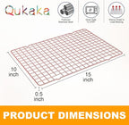 2-Pack Cooling Racks for Cooking and Baking - 10" x 15"Heavy Duty Stainless Steel Wire Rack for Baking, Grilling, Roasting - Oven & Dishwasher Safe - Fits Jelly Roll Sheet Pan（Rose Gold）