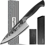 Damascus 6.5" Chef Knife Sharp Kitchen Knife Japan VG-10 Stainless Steel Carbon Ultra Sharp Kitchen Cooking Knife, Ergonomic G10 Handle Deluxe Gift Box