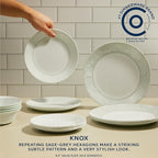 Corelle Vitrelle 18 Piece Glass Dinnerware Sets Service for 6, Triple Layer Chip & Crack Resistant Glass Plate and Bowl Sets, Knox