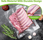 Vacuum Sealer Bags for Food, 7 Pack - 8" x 20' (3 Rolls) + 11"x 20' (3 Rolls) + 6"x 20' (1 Roll), BPA-Free Commercial Grade Embossed Customized Size Bags for Food Storage, Meal Prep, Sous Vide
