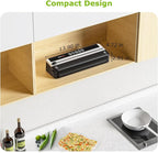 Bonsenkitchen Vacuum Sealer for Food, Multi-functional & Compact Vacuum Sealer Machine with the Latest Airtight Technology | Bag Cutter | ETL Listed | (Silver-Black)
