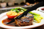 GINSU Daku 6-Piece Steak Kitchen Knife Set - Dishwasher Safe and Always Sharp, Perfect for Any Steak Lover – Practical Table Knives - Black
