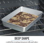 Martha Stewart Gallen 13 x 9 Inch Rectangular Nonstick Carbon Steel Cake/Baking Pan- Silver