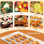 12 Pack Full Size Baking Sheet Pans Perforated, Aluminum Commercial Cookie Sheets Non-Stick, 26"x18"