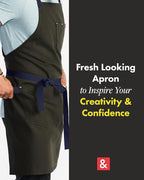 hedley & bennett Crossback Apron - Crossback Chef Apron with Pockets - 100% Cotton Canvas, 8oz - Olive Green