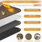 Anze Under Grill Mat for Outdoor Grill, 48x90 Inch Anti-Slip BBQ Floor Mats, Easy to Clean Reusable Fireproof Grill Pad, Oil-Proof Waterproof Protector for Indoor Fireplace Pit Mat Brown