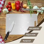 100% Pure Titanium Cutting Boards for Kitchen Suitable for restaurant and home food Meat &Vegetable &Pizza Can be Washed in a Dishwasher Safe Tabla Para Picar Para Cocina (14.2"Lx10"W)