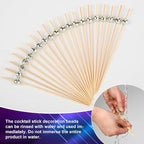300 PCS Cocktail Picks Disco Ball Decor, Fancy Toothpicks for Appetizers, Bamboo Skewers for Appetizers,Drinks, Fruits, Disco Party Decorations. 4.7 Inch Long Silver Wooden Cocktail Sticks…