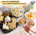 6PCS Mini Serving Tongs 4-Inch Small Rose Sugar Cube Tongs (Silver)