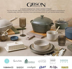 Gibson Soho Lounge Square Reactive Glaze Dinnerware Set, Red, Service for 4 (16pcs)