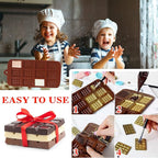 3 Pieces Silicone Break Apart Chocolate Molds, Square Non-Stick Candy Bar Mold, Reusable Protein and Candy Chocolate Mold