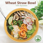 Homienly Unbreakable Cereal Bowls, Wheat Straw Bowl Set 8 PCS, Microwave and Dishwasher Safe Bowl for Soup, Cereal, Salad, Snack, Rice, Reusable Plastic Bowls for Kitchen, RV, Gathering (Yellow,26 OZ)