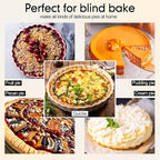 1 Pack White 2 lb Pie Weights for Baking Crust Ceramic Weights Blind Baking Beads with 50 Pcs Disposable Parchment Paper Pie Liner Fit 8,9,10 Inch Dish