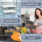 1/2 Cup Silicone Freezer Molds with Lid, 2-Pack Silicone Freezer Trays for Soup, Sauce & Broth – Meal Prep Containers, Large Ice Cube Tray, Oven & Dishwasher Safe