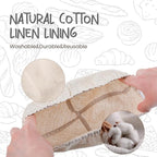 14.5inch Oval Bread Dough Proofing Rising Rattan Basket & Liner Combo for Professional & Home Baking (2 basket & 2 liner)