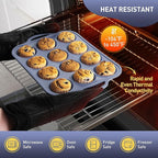 12 Cups Silicone Muffin Pan with Metal Reinforced Frame Regular Size Cupcake Pan Tray Egg Bites Silicone Rubber Cookie Molds Muffin Tin Baking Pans Tart Pan Not Stainless Steel Ceramic Aluminum