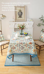 ISAENNE Designer Linen Elegant Square Tablecloth,Colorful Floral Bohemian Table Cloth,Wrinkle Resistant Decor Tablecloths for Dining Thanksgiving Kitchen Christmas,67"*67"-Floralsea A