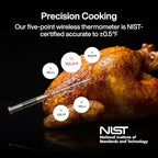 Typhur 8QT Sync Air Fryer with Built-in Wireless Meat Thermometer, 9-in-1 Smart Non Toxic Ceramic Airfryer for Quick Easy Meals, 450°F Max, Cooks 6lb Whole Chicken, Dishwasher Safe, 120V