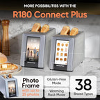 Revolution R180 Connect Plus Smart Toaster with Touchscreen (Bundle with Toastie Press & Warming Rack) Choose from 40+ Bread Types, 7 Browning Levels, & Toastie Press Mode