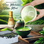 6 Pcs Matcha Whisk Set | Matcha kit with Mottled Green Bowl, Bamboo Whisk, Scoop, Sifter, Holder for whisk & Cleaning Cloth, Traditional Matcha Set in Magnetic Gift Box