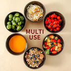 HASENSE 20 Ounces Cereal Bowls, Ceramic Soup Bowls Set of 6, Snack Bowls for Kitchen, Salad, Pasta, Rice, Oatmeal, Microwave & Dishwasher Safe, Red