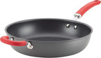 Rachael Ray Create Delicious Deep Hard Anodized Nonstick Frying Pan / Fry Pan / Hard Anodized Skillet - 12.5 Inch, Gray