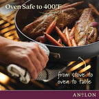 Anolon Advanced Home Hard Anodized Nonstick Skillet, 10.25 Inch – 10 Inch Fry Pan, Non Stick Saute Pan, Durable Cooking Skillet - Moonstone