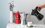 Bialetti Mocha Exclusive Black 3 Cup Open Fire (Coffee Maker, Espresso Maker, Makinetta)