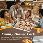 12 Pcs Baking Sheet Stainless Steel Cookie Small Metal Sheet Pans Professional Rectangle Oven Trays Kitchen Baking Cooking and Toaster, Oven and Dishwasher Safe(7.1x5.1x0.79Inch)