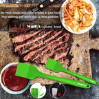 Walfos Silicone Basting Pastry Brush, Heat Resistant Pastry Brush Set, Strong Steel Core and One-Pieces Design, Perfect for BBQ Grill Baking Kitchen Cooking,BPA Free and Dishwasher Safe,2Pcs (green)