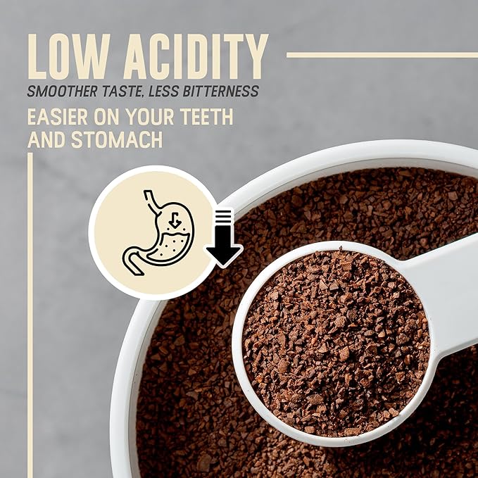 Inspired Coffee Co Mocha Flavored Cold Brew Coffee Coarse Ground Coffee Beans Medium Roast - Low Acid Coffee Smoother Taste - 100% Arabica - 12 oz. Resealable Bag