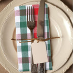 Urban Villa Cloth Dinner Napkins Set of 12 Highly Absorbent Soft Premium Dinner Napkins 20x20 Inches, Hotel Quality Reusable & Washable Table DinnerNapkins for Home (Christmas Buffalo Checks)