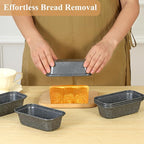 Mini Loaf Pan, 6x3 Inch Nonstick Bread Pans for Baking, Oven & Air Fryer Safe Small Banana Bread & Meatloaf Pan, Carbon Steel Baking Tins for Homemade Bread (Mini Loaf Pan(6-pack))