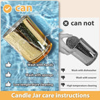 10 OZ Thick Candle Jars for Making Candles 15 Pcs, Empty Jars with Wood Lids for Candle Making, Sample Container, Gold