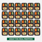 Freshware Meal Prep Containers [150 Pack] 3 Compartment with Lids, Food Storage Containers, Bento Box, BPA Free, Stackable, Microwave/Dishwasher/Freezer Safe (24 oz)