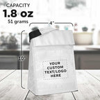 DISCOUNT PROMOS 100 Hook and Loop Insulated Lunch Bags Set - Customizable Text, Logo - Polyester, Durable, Vibrant, Reusable - White