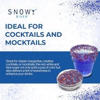 Snowy River Americas, Cocktail & Margarita Sugar Rimmer - Vibrant Naturally Colored Sugar for Cocktail Rimming, Baking & Decorating, Medium Crystal - 80oz