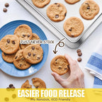 Baking Sheet, Cookie Sheet, Stainless Steel Baking Pan, 2 Piece-19.6''x 13.8'' x 1.2'', Large Sheet Pan for Oven, Baking Tray for Baking&Roasting, Nonstick&Nontoxic&Easy Clean
