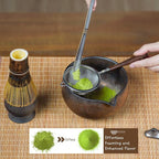 Matcha Whisk Set, 7-Piece Gilded Matcha Set with Ceramic Bowl, Whisk, Wooden Handle Sifter, Large Bamboo Mat and More – Complete Matcha Kit with Gift Box for Matcha Lovers