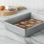 Martha Stewart Gallen 13 x 9 Inch Rectangular Nonstick Carbon Steel Cake/Baking Pan- Silver