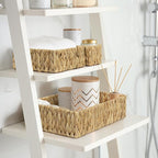 Water Hyacinth Storage Basket Wicker Baskets for Organizing Bathroom Storage Baskets for Decor bathroom towel storage Tray Bread Basket for Kitchen -Natural